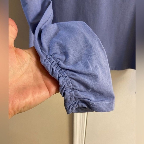 Rebecca Taylor Long Sleeve Top casual crewneck blue Medium - Picture 4 of 6